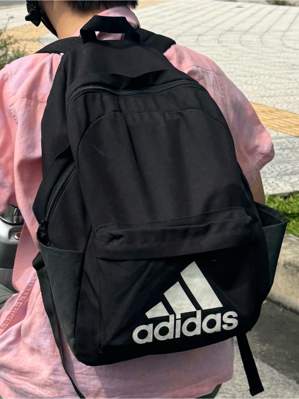 adidas Black Backpack with White Logo